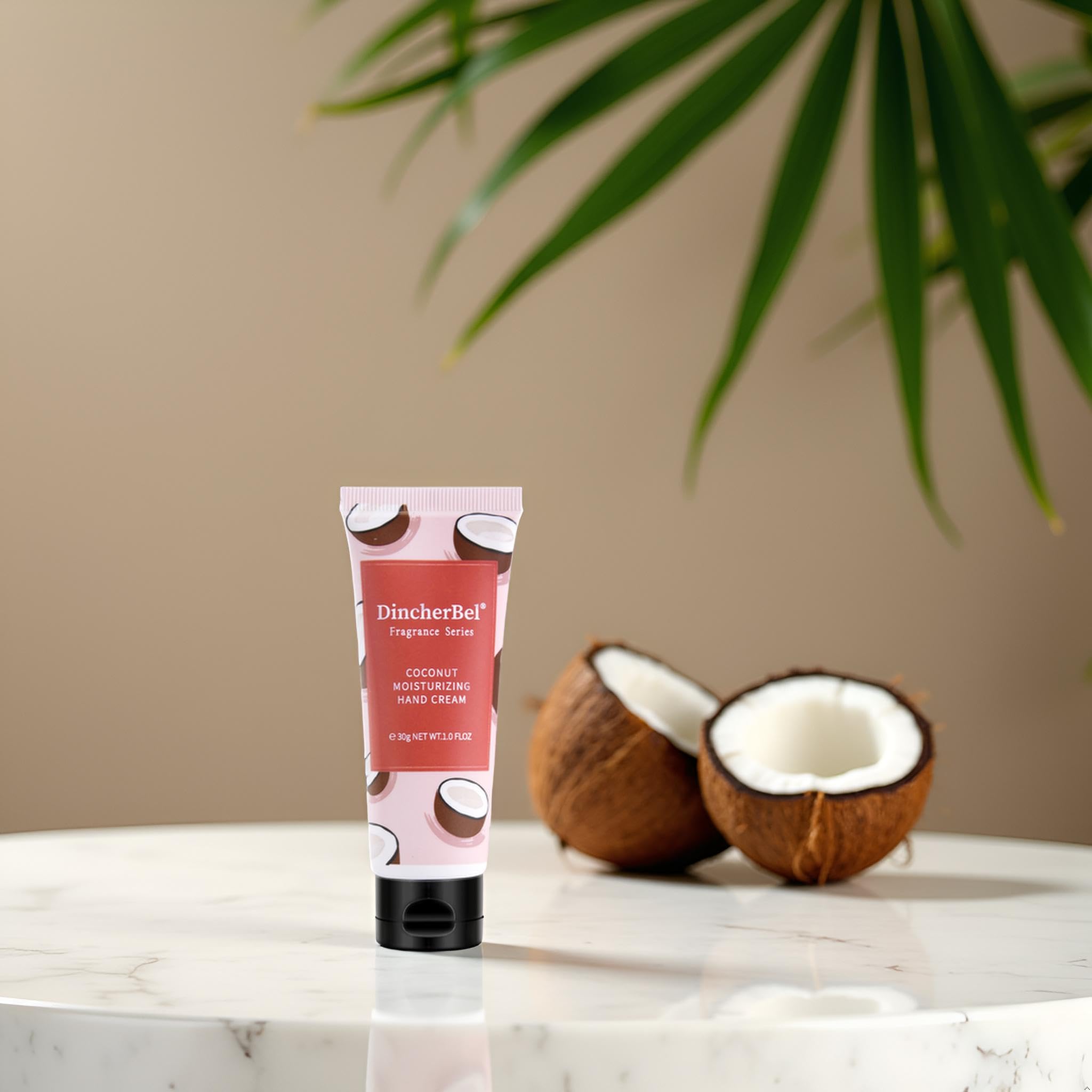 DincherBel Coconut Hand Cream 100-Pack Bulk – Travel-Size, Non-Greasy Hydration