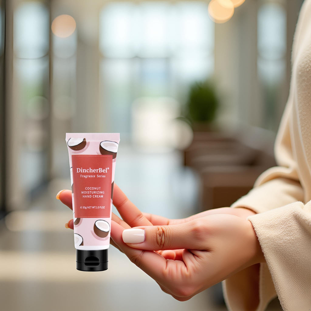 DincherBel Coconut Hand Cream 100-Pack Bulk – Travel-Size, Non-Greasy Hydration