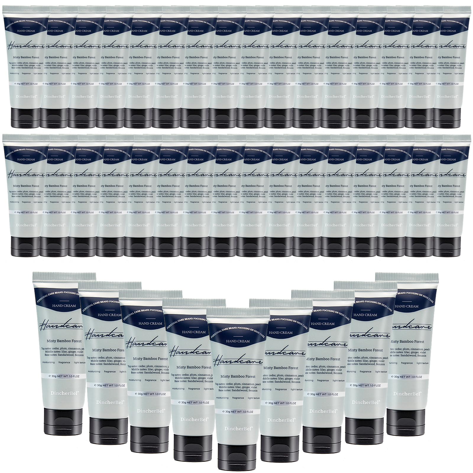 DincherBel 100-Pack Misty Bamboo Forest Hand Cream – Travel Size 1 oz