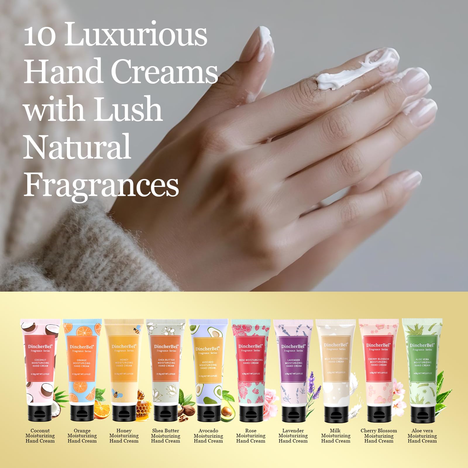 DincherBel Coconut Hand Cream 100-Pack Bulk – Travel-Size, Non-Greasy Hydration
