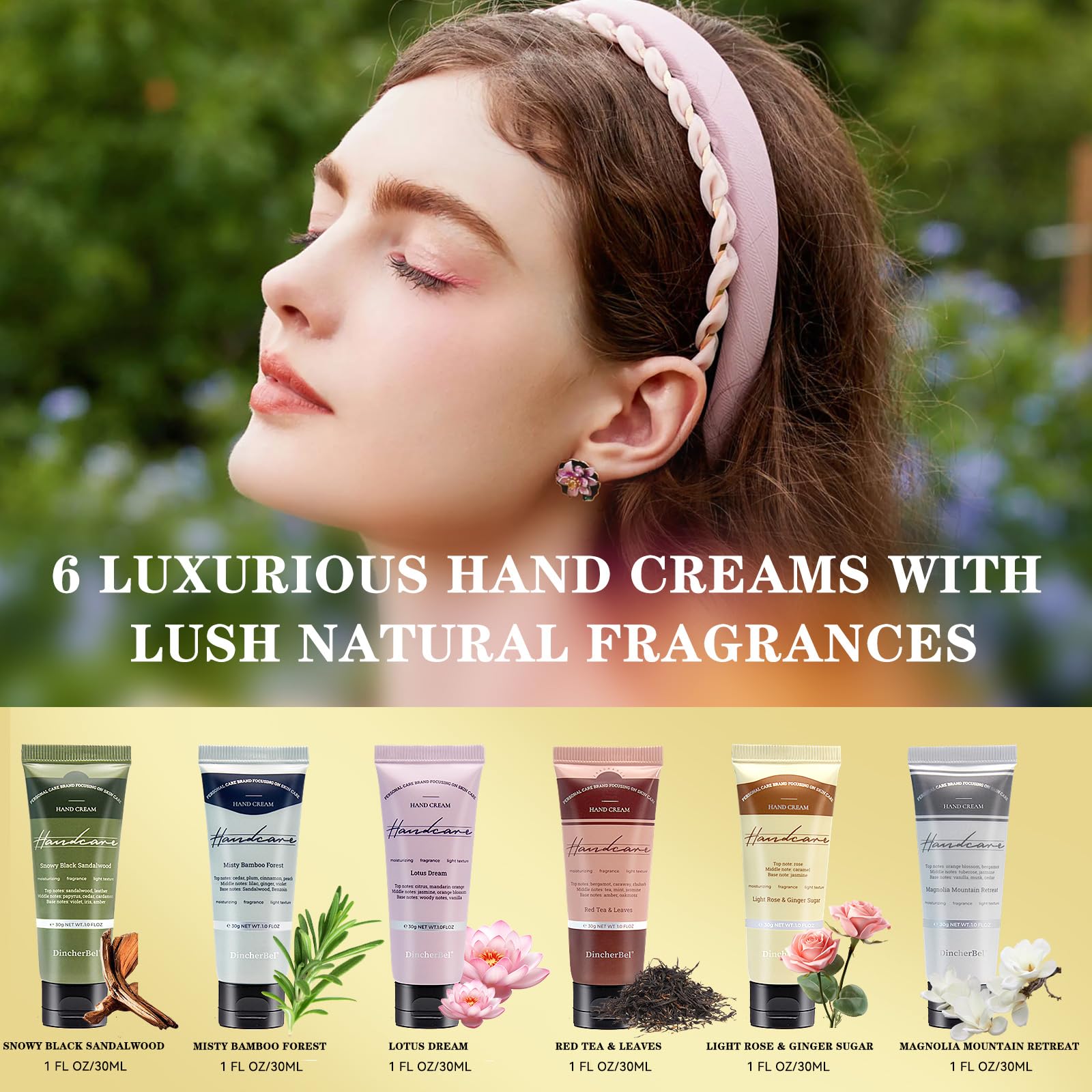DincherBel 100-Pack Light Rose & Ginger Sugar Hand Cream – Travel Size 1 oz/30 ml