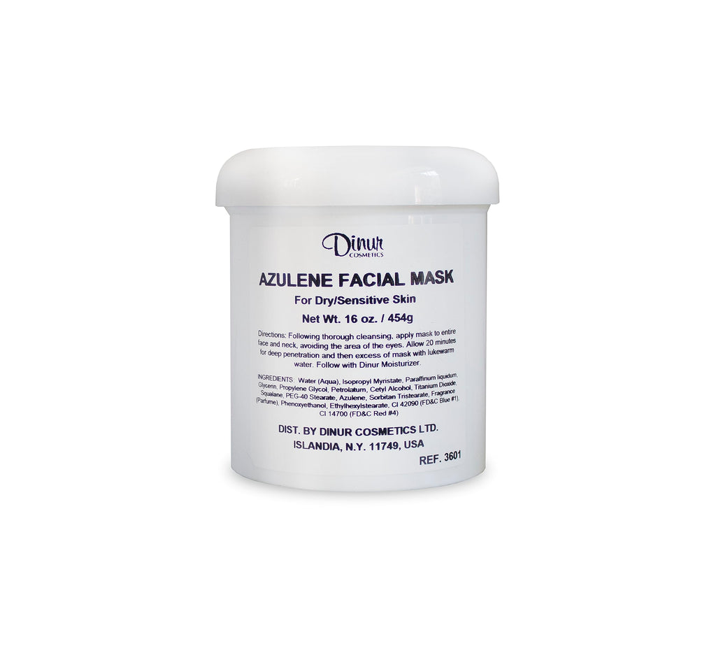 Dinur Cosmetics Azulene Facial Mask – Ultra Hydrating for Dry & Sensitive Skin | 16 oz (450 ml)