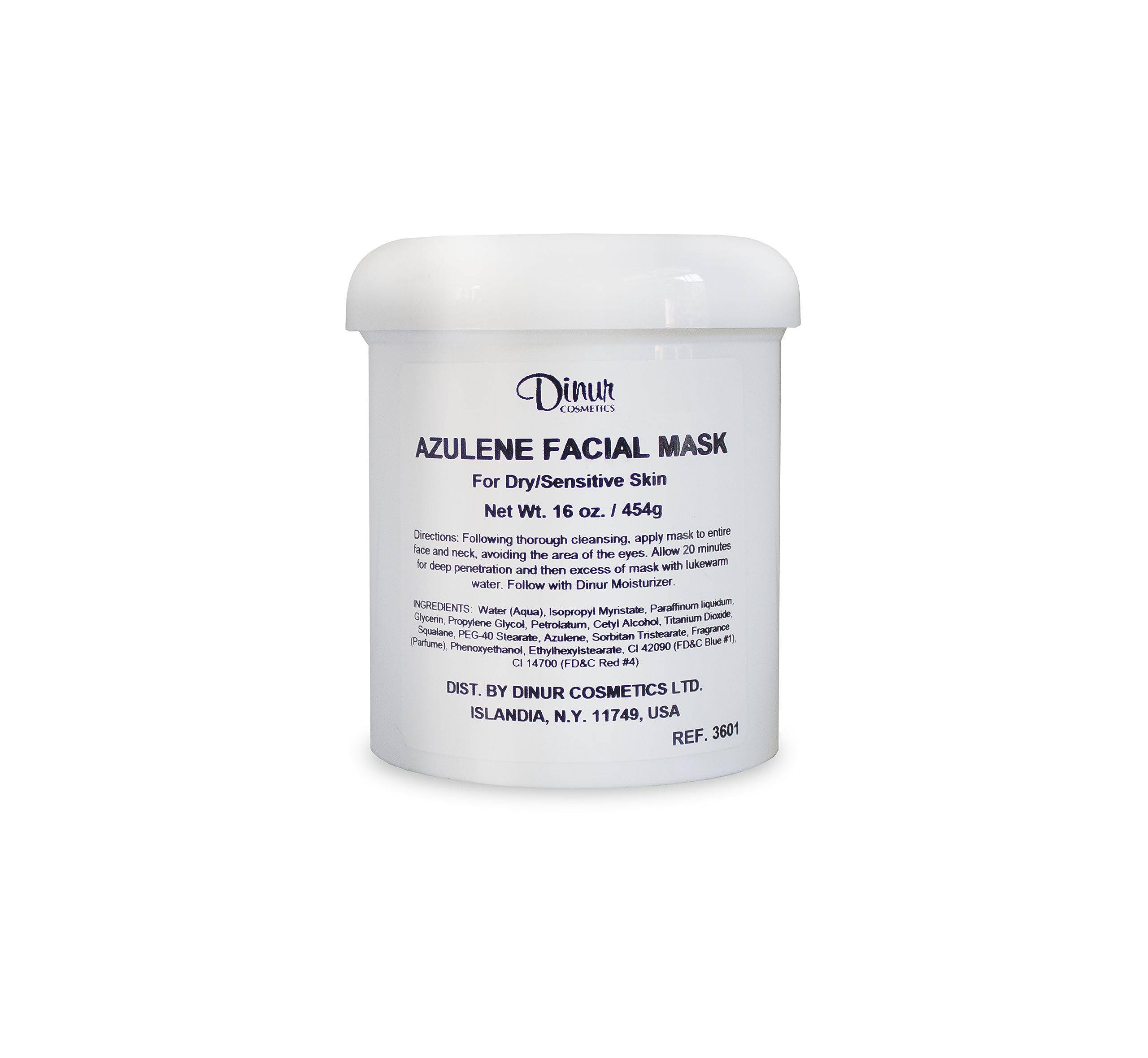 Dinur Cosmetics Azulene Facial Mask – Ultra Hydrating for Dry & Sensitive Skin | 16 oz (450 ml)