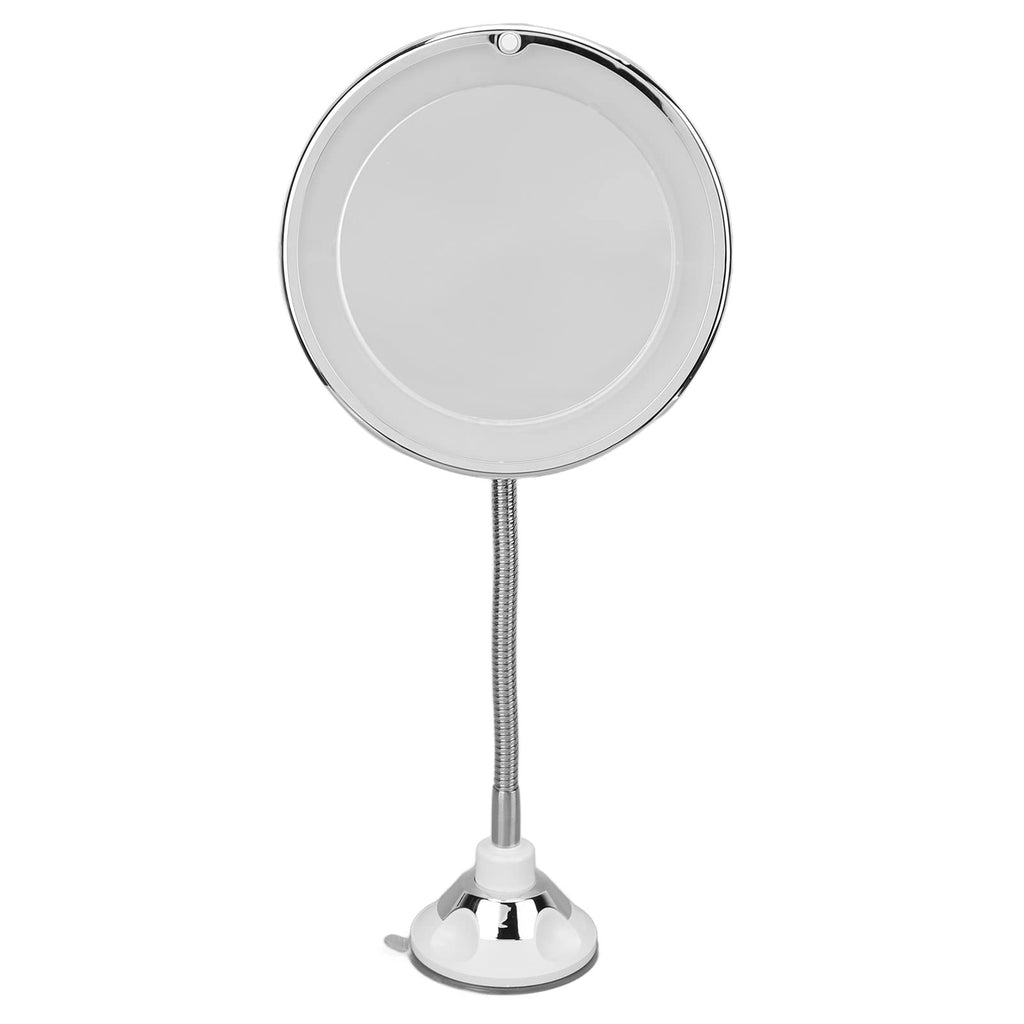 Dioche 10X Magnifying Makeup Mirror with LED Light – Portable, Suction Cup & 360° Gooseneck