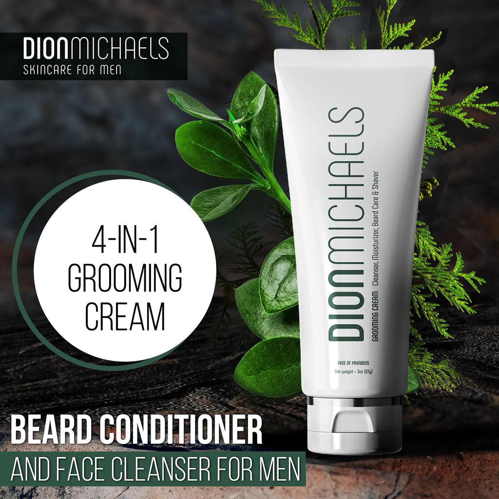 Dion Michaels 4-in-1 Grooming Cream for Men – Shave, Facial Cleanse, Beard Care & Moisturizer