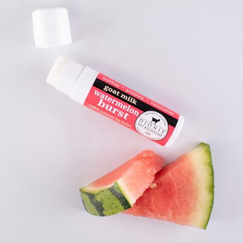 Dionis Watermelon Holiday Lip Balm Gift Set — Goat Milk Skincare, 3 x 0.28 oz, USA Made