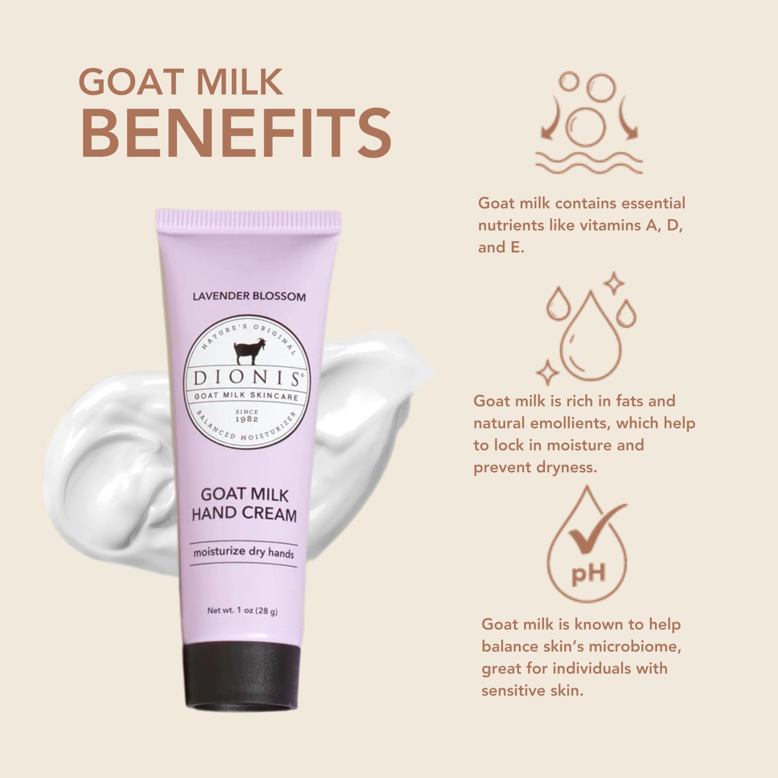 Dionis Goat Milk Hand Cream Lavender Blossom — 6 Pack