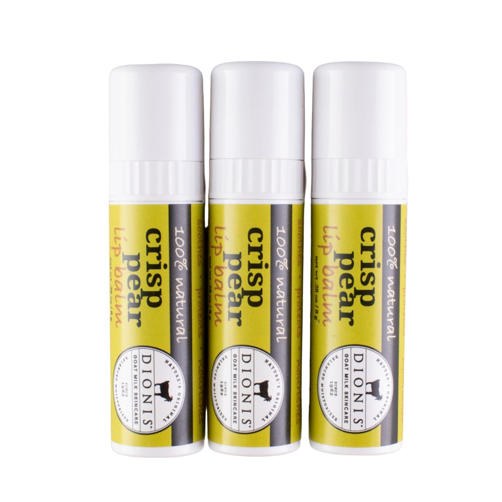 Dionis Goat Milk Lip Balm Crisp Pear 0.28oz – 3 Pack | Natural Lip Care