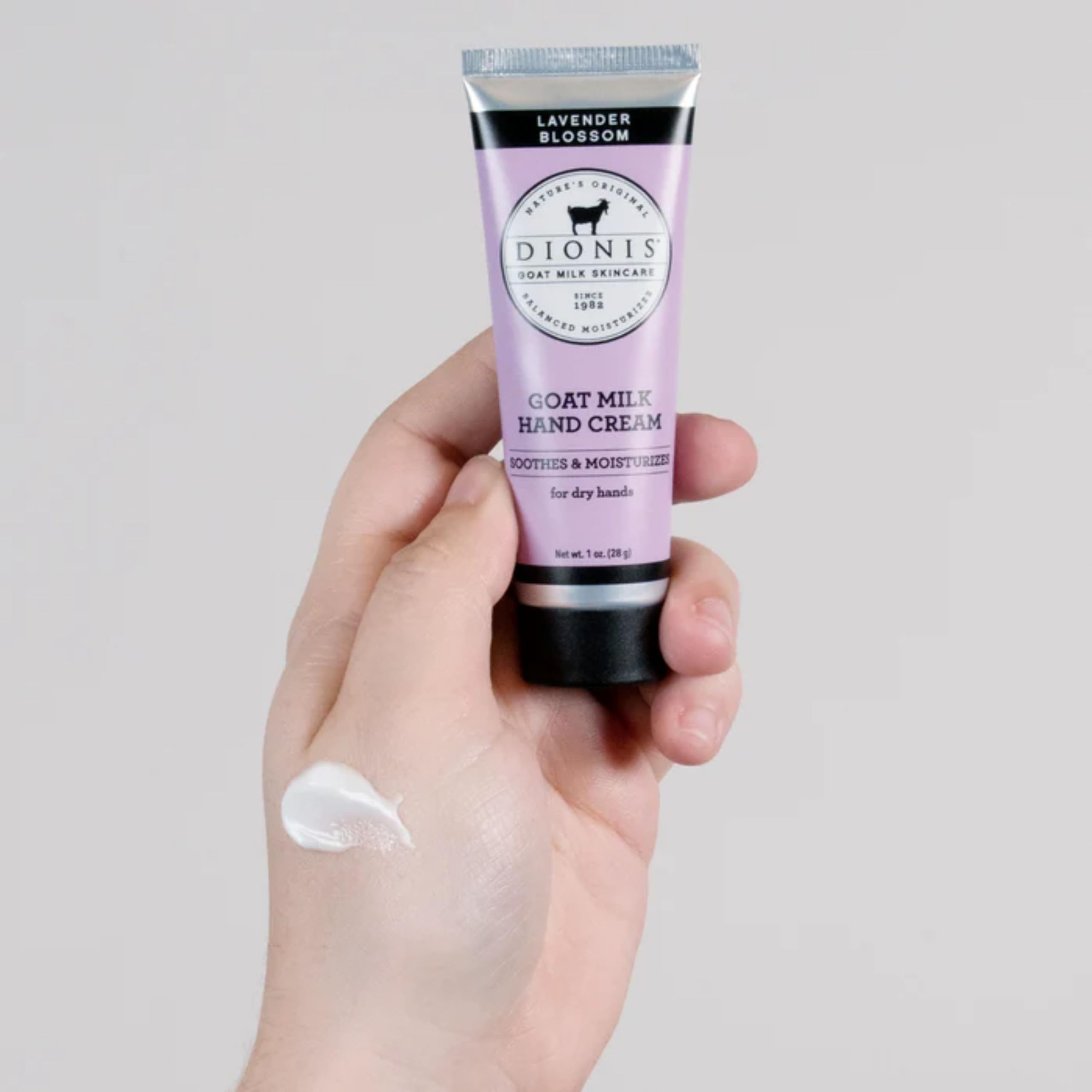 Dionis Goat Milk Hand Cream Set Lavender Blossom – Travel-Size, Cruelty-Free, Paraben-Free, USA Made (4 x 1 oz)