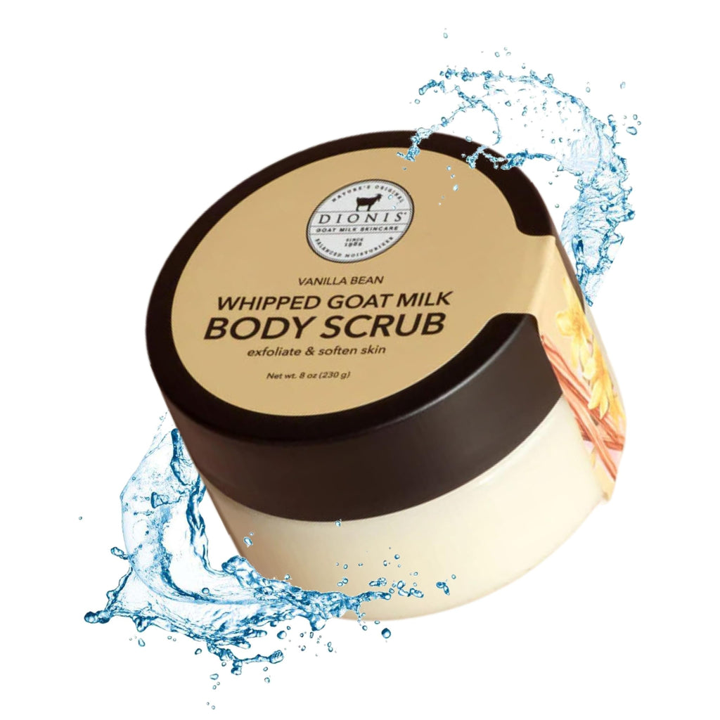 Dionis Goat Milk Whipped Body Scrub Vanilla Bean 8oz – Hydration & Gentle Exfoliation