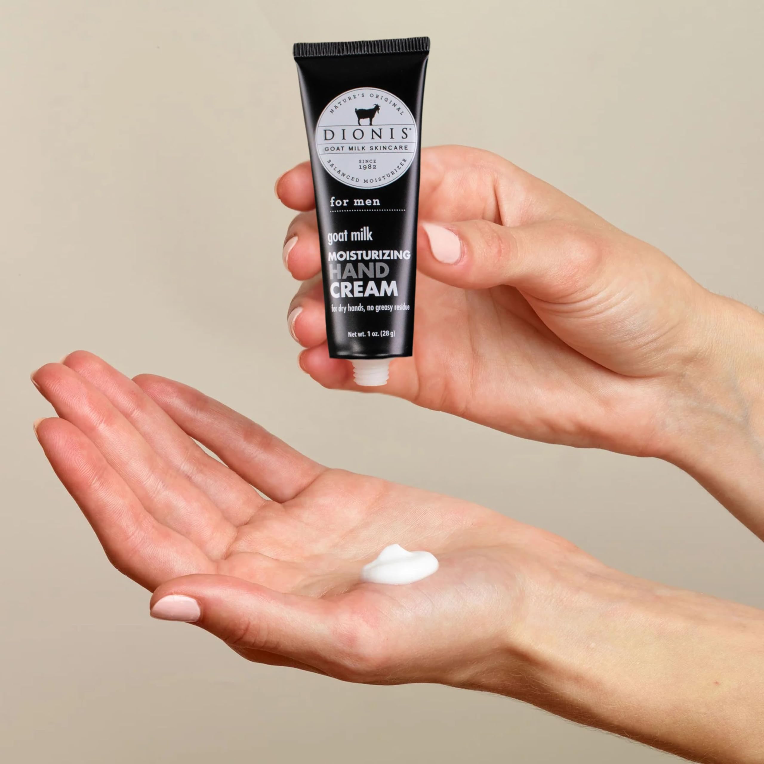 Dionis Goat Milk Hand Cream for Men – Fresh, Non-Greasy 1oz (Pack of 6)