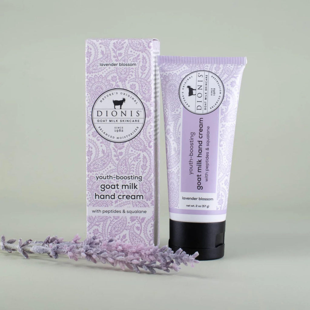 Dionis Youth Boosting Goat Milk Hand Cream 2oz – Peptides & Squalane | Lavender Blossom