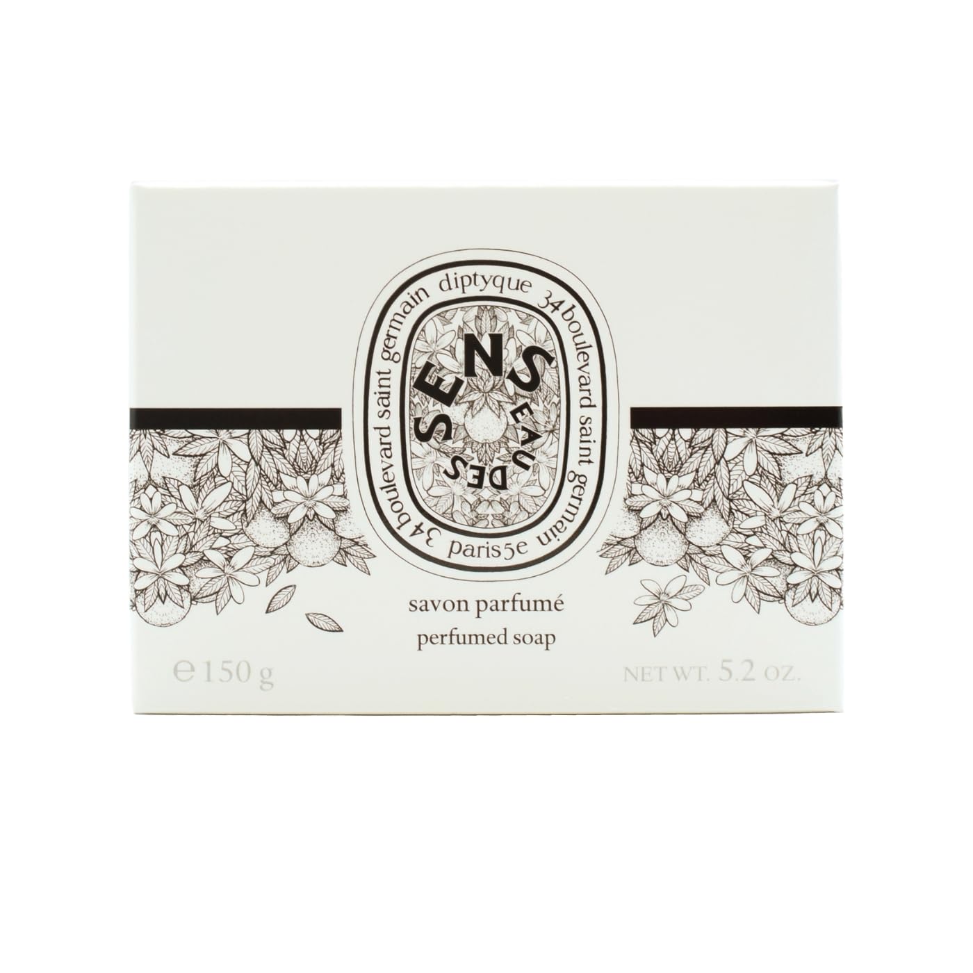 Diptyque Eau des Sens Scented Shower or Bath Soap 150g – Luxury Soap Bar by Diptyque Paris