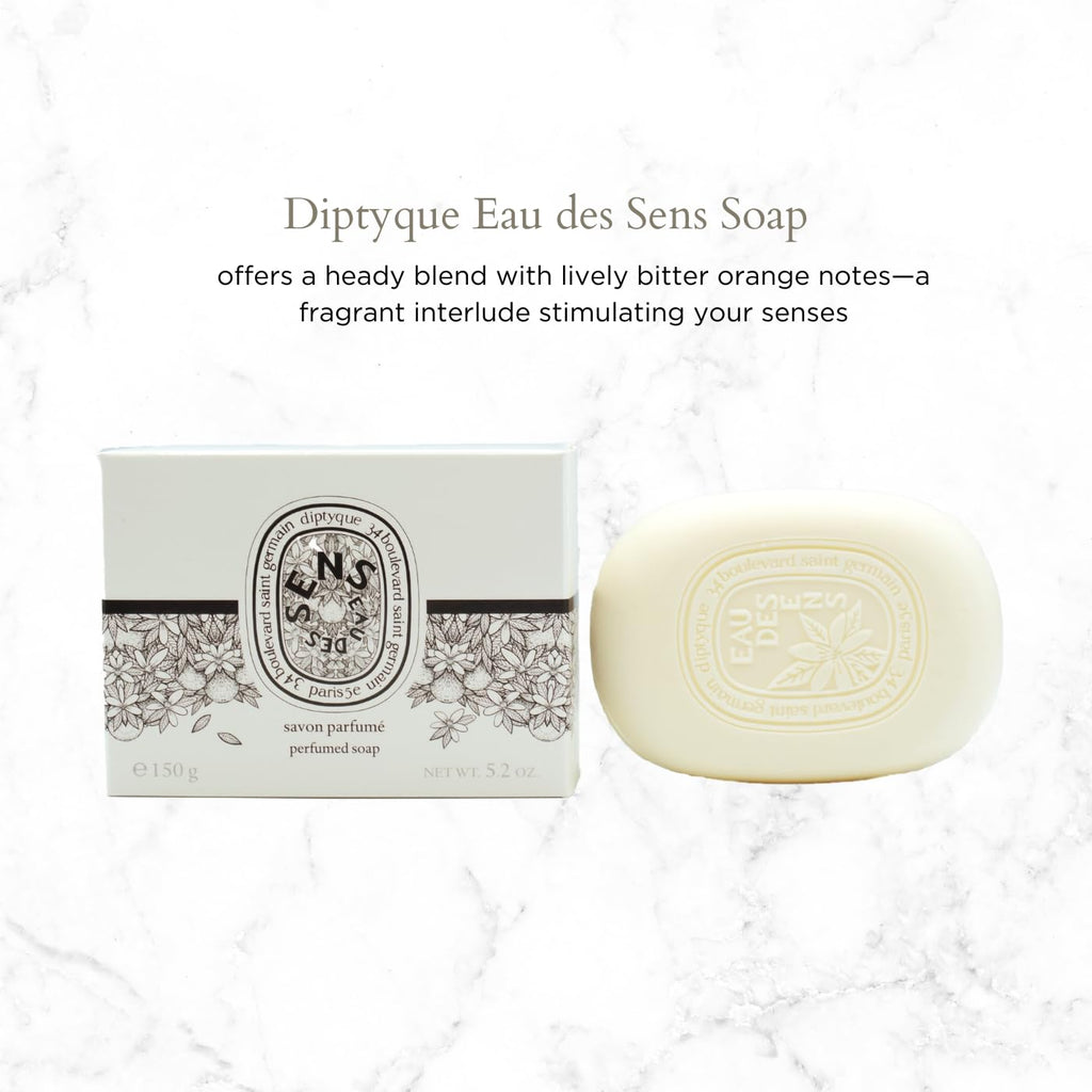 Diptyque Eau des Sens Scented Shower or Bath Soap 150g – Luxury Soap Bar by Diptyque Paris