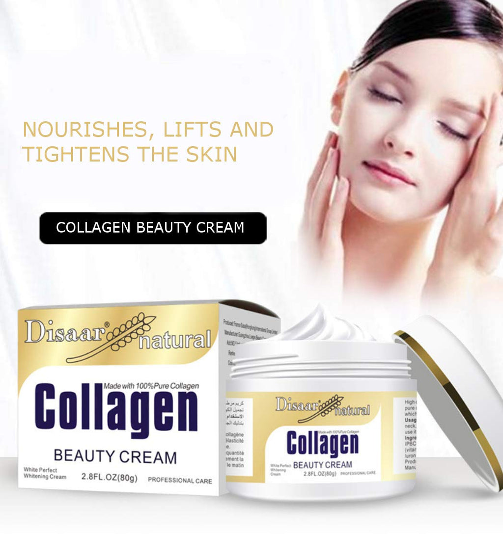 DISAAR Beauty Collagen Cream – 2 x 80g for Hydration, Firmness & Even Tone
