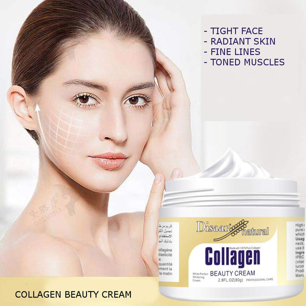 DISAAR Beauty Collagen Cream – 2 x 80g for Hydration, Firmness & Even Tone