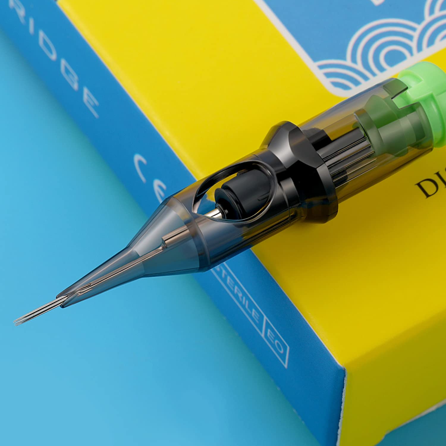 DISCOVER DEVICE 20pcs Disposable Tattoo Needle Cartridges – Round Shader with Membrane Safety (1209RS)