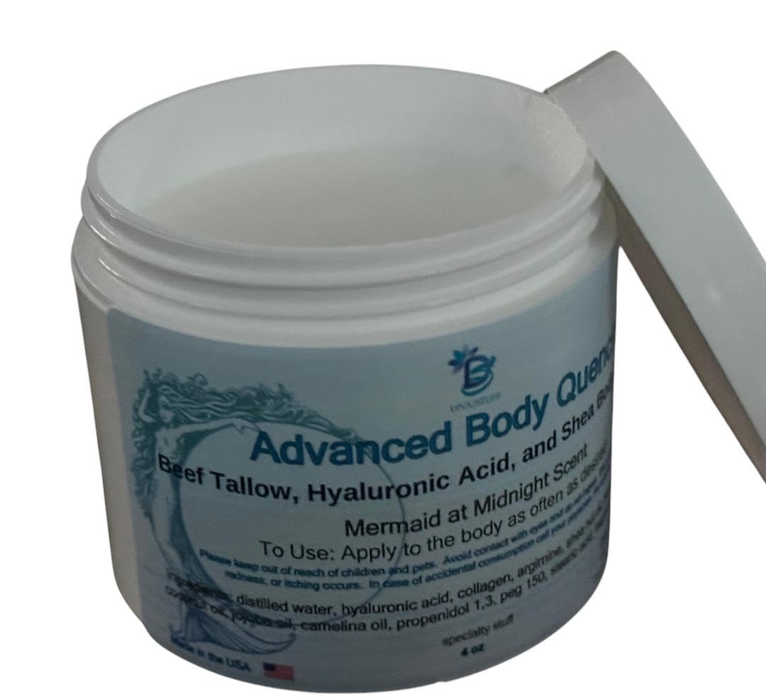 Diva Stuff Advanced Body Quench – Mermaid at Midnight Scent, Hyaluronic Acid & Beef Tallow, 4 oz