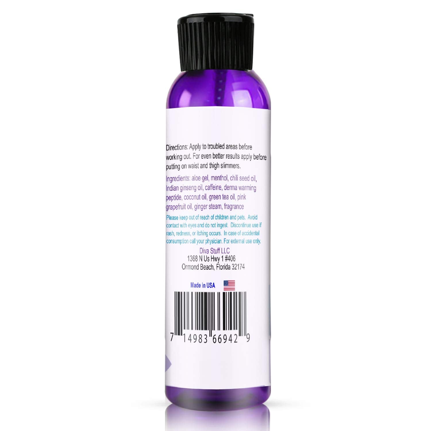 Diva Stuff Slimming Gel Cream for Waist & Thigh Trainers - 4 oz x 2