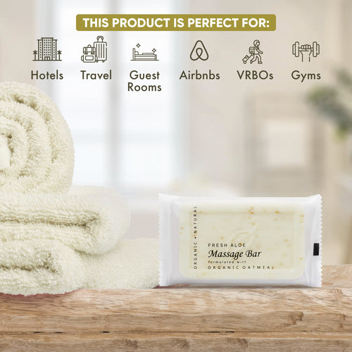 1-Shoppe Travel Size Hotel Bar Soap – 100 Count Massage Bars, Oatmeal & Aloe