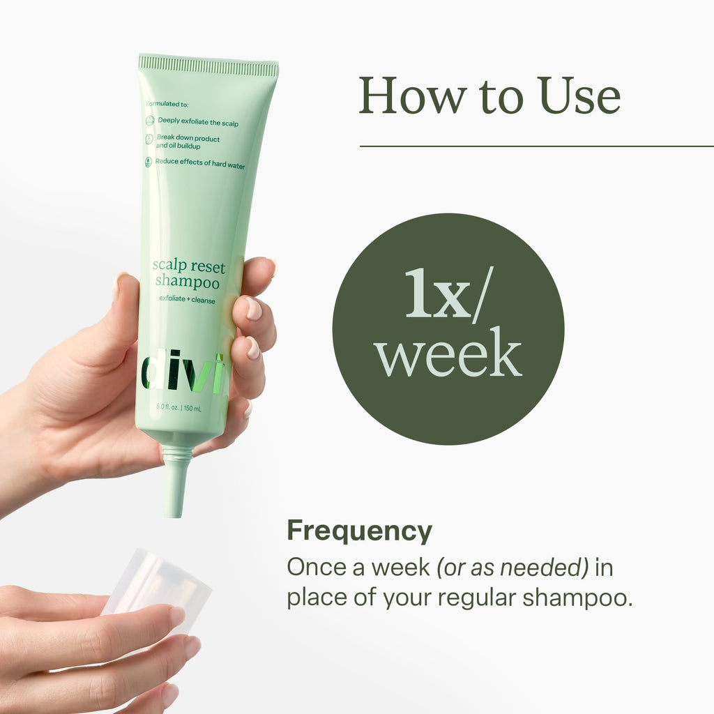 Divi Clarifying Scalp Reset Shampoo | Weekly Deep Cleansing for Buildup & Hard Water