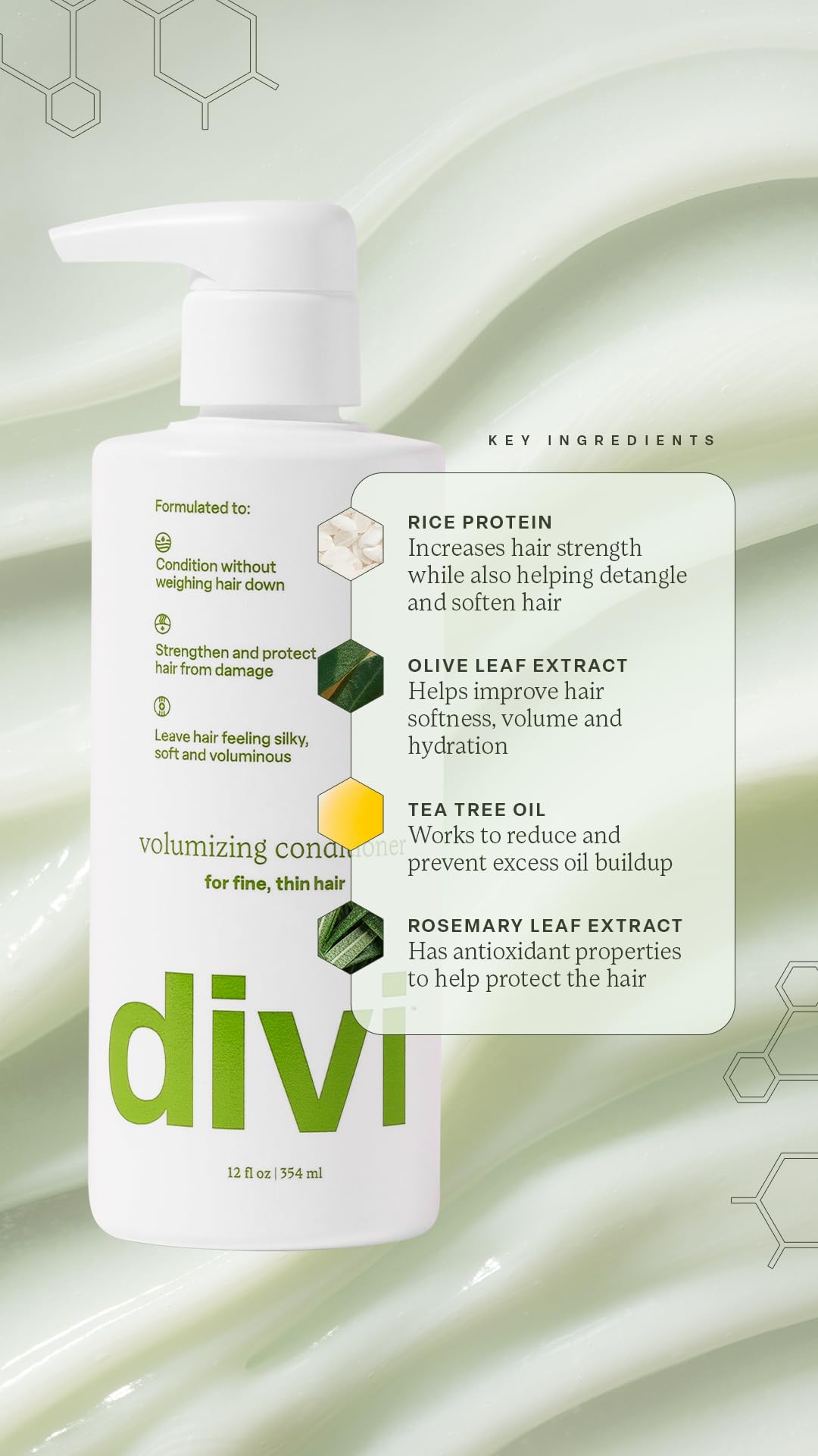 Divi Volumizing Shampoo & Conditioner Set – Lightweight Hair Care for Fine & Thinning Hair
