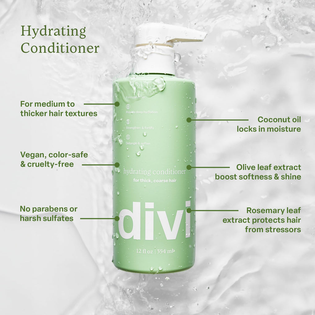 Divi Hydrating Shampoo & Conditioner – Deep Moisture for Thick Hair