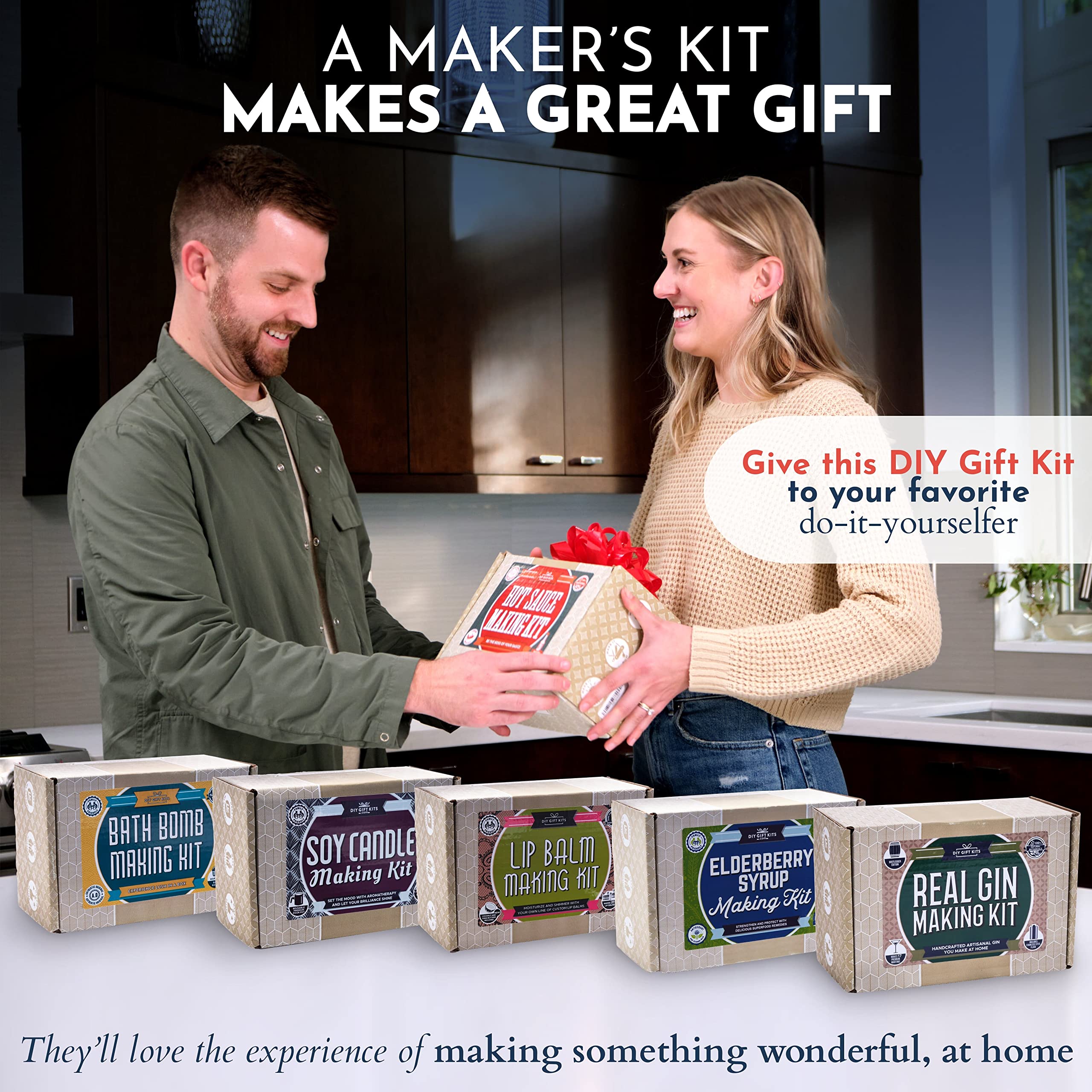 DIY Gift Kits Bath Bomb Making Kit — 12 All-Natural Bombs, Made in USA