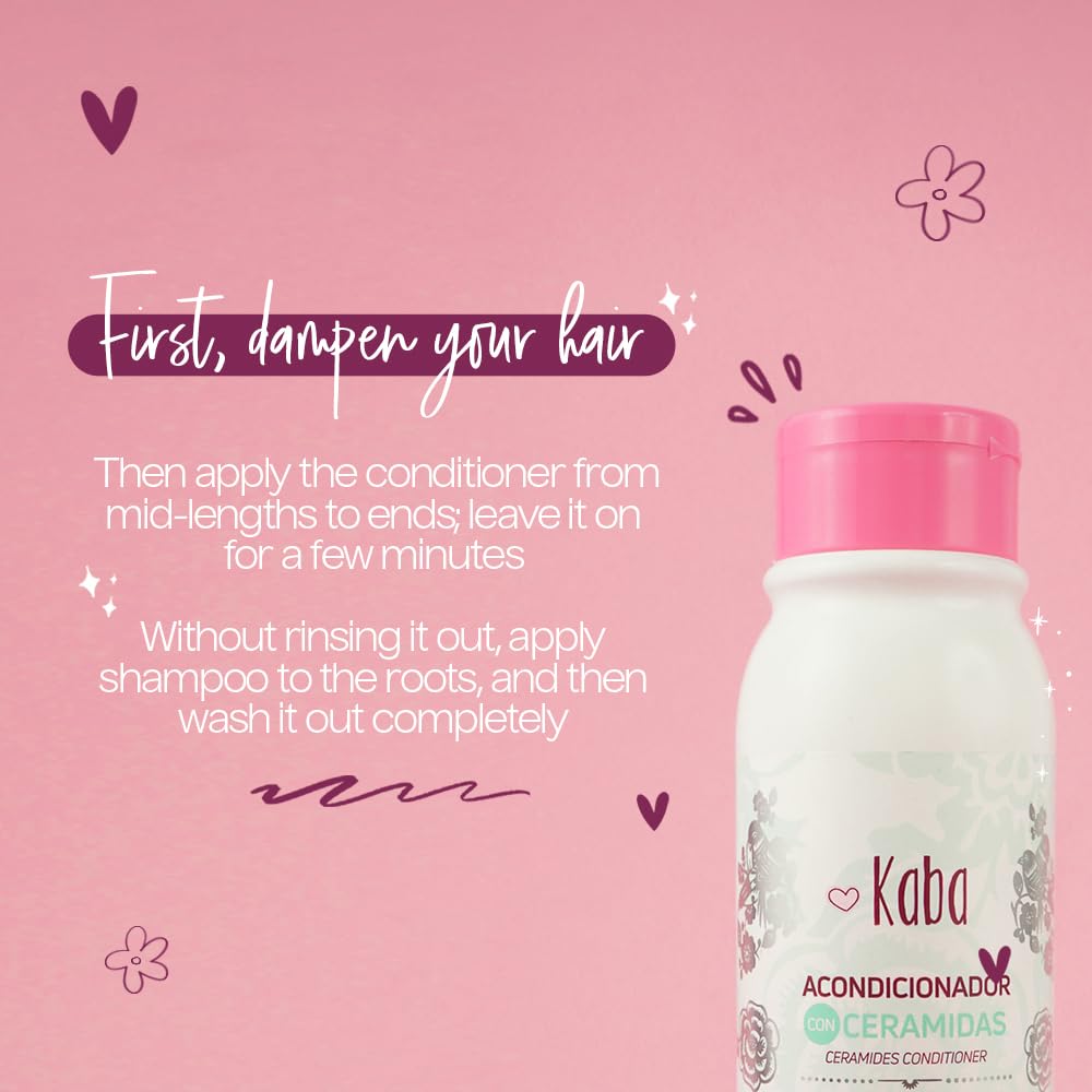 D'Luchi Kaba Ceramide Conditioner for Dry & Damaged Hair | Frizz Control & Color-Treated Care | 17oz