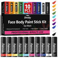 Dmsky 10 Packs Eye Black Sports Sticks – Waterproof Face Paint Kit for Football, Baseball, Softball