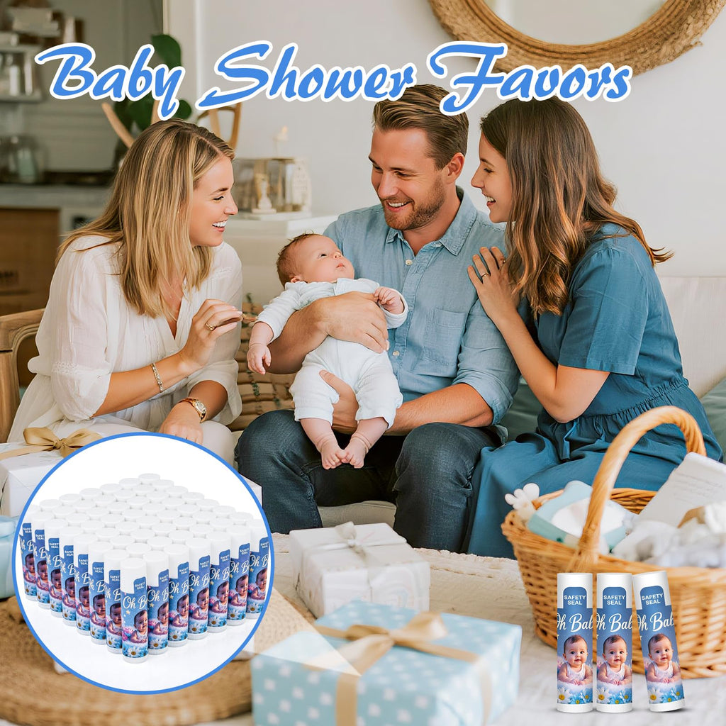 Dmsky Oh Baby Lip Balm Bulk 60 Pack | Baby Shower Favors & Gift Ideas