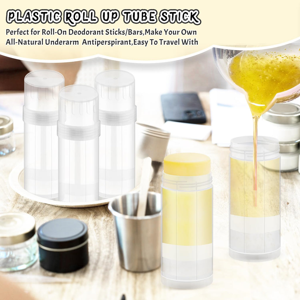 DMuuuDM 15 Pack Empty Deodorant Containers – Twist-Up 2 oz/60 ml Tubes