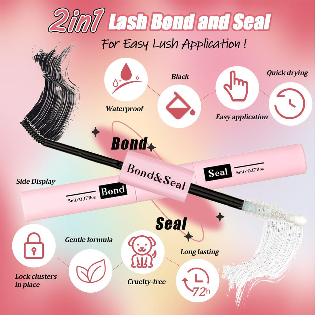 DNSGOOR DIY Lash Extension Kit – 280 Lashes, Bond & Seal, Cleanser, USB Lash Fan