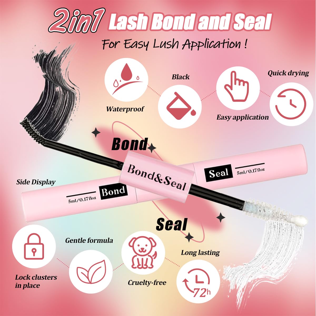 DNSGOOR DIY Lash Extension Kit – 280 Lashes, Bond & Seal, Cleanser, USB Lash Fan