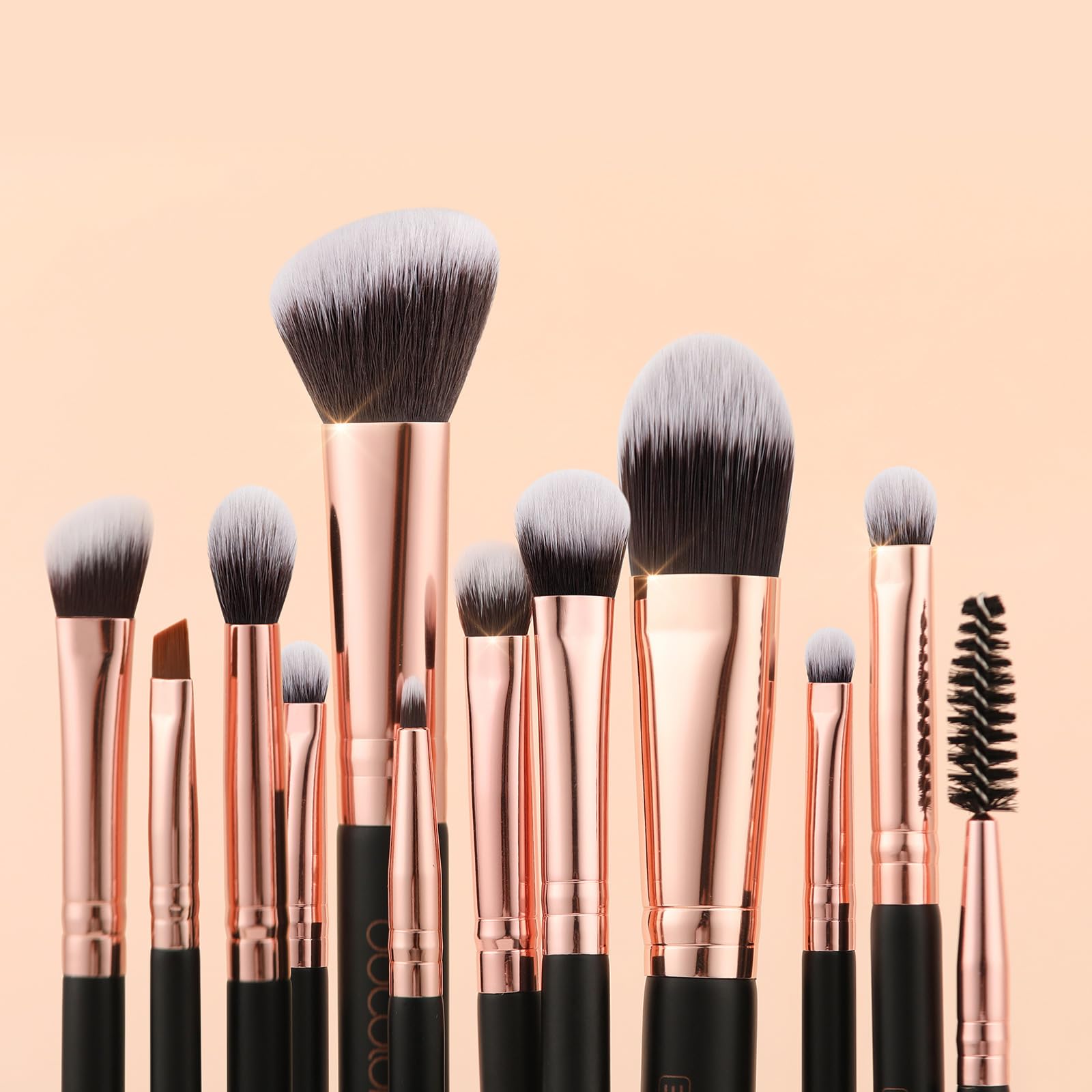 Docolor 6Pcs Double-Sided Makeup Brushes | Dual-Ended Eye & Brow Set