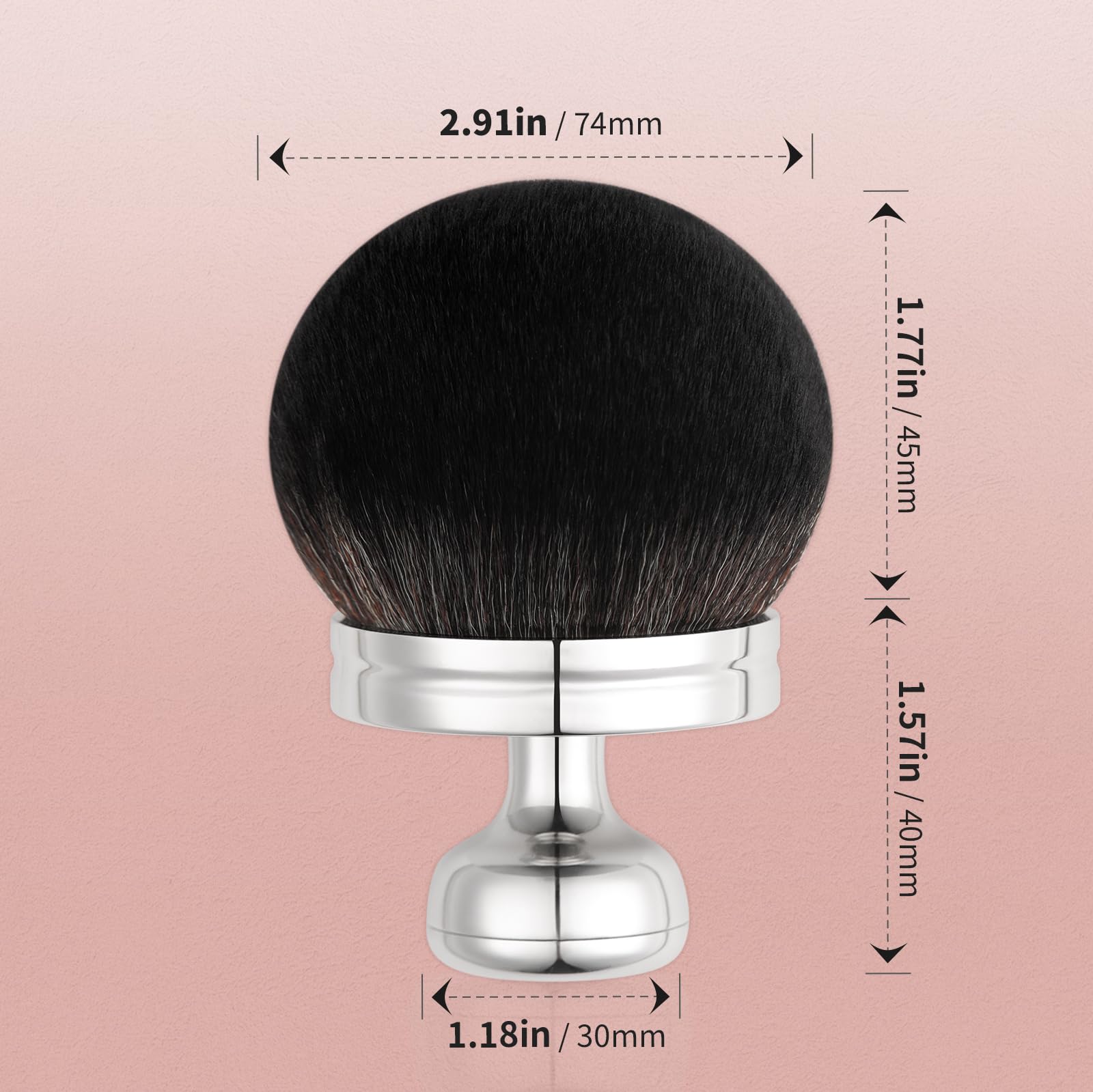 docolor Extra Large Body Makeup Brush – 3-Inch Oval Kabuki for Self Tanner