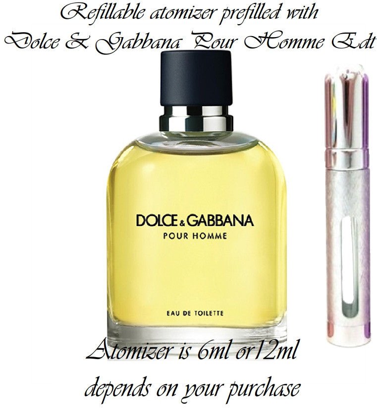 Dolce and Gabbana Pour Homme sample perfume spray