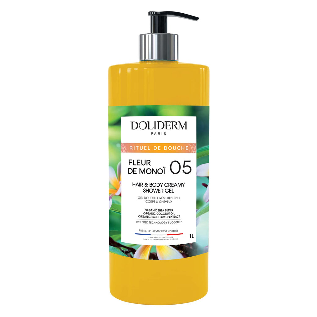 Doliderm Paris Creamy Shower Gel – Monoi & Shea Butter, 33.8 Fl Oz