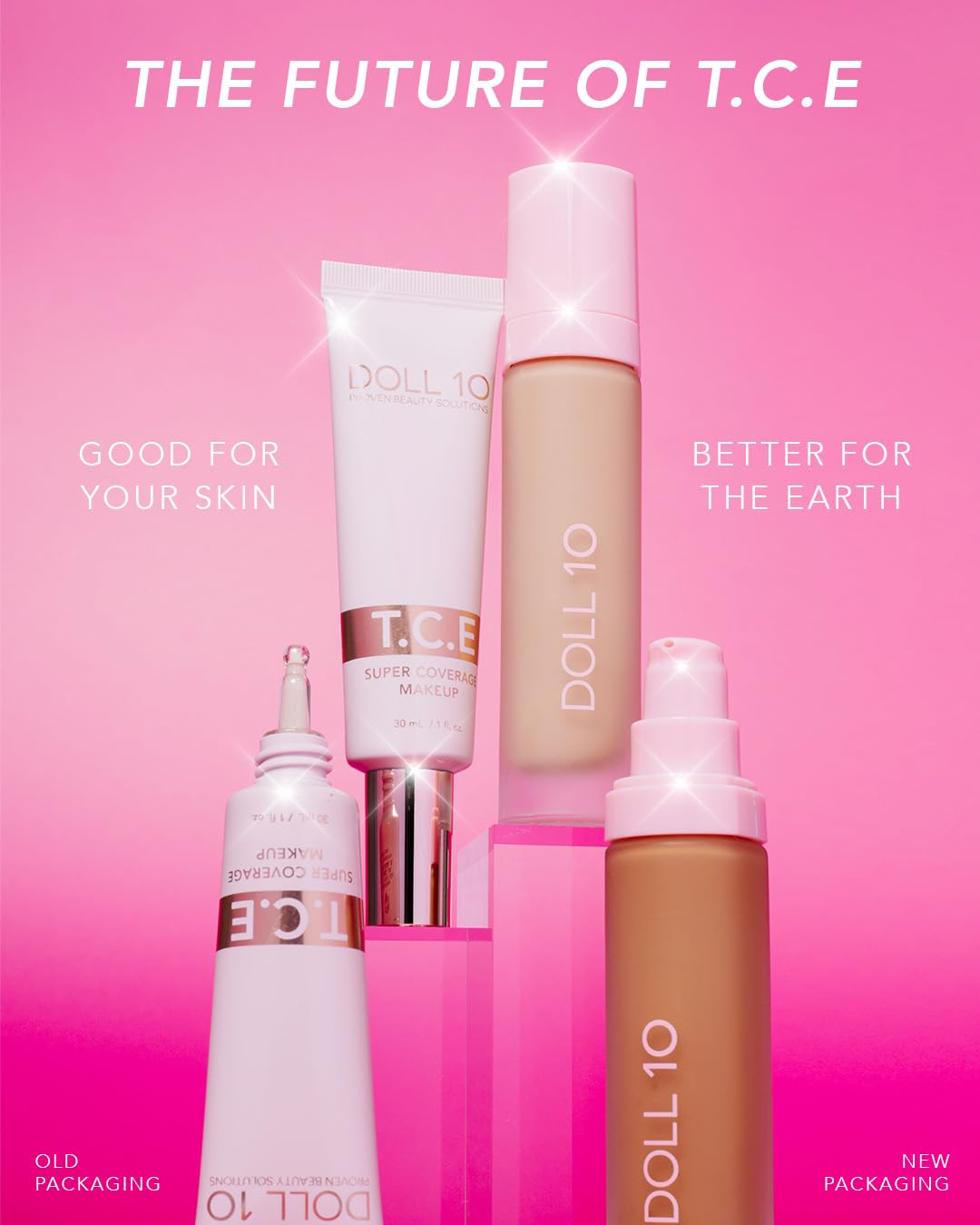 DOLL 10 NO T.C.E This Covers Everything Super Coverage Serum Makeup with Peptides (Fair, One Size)