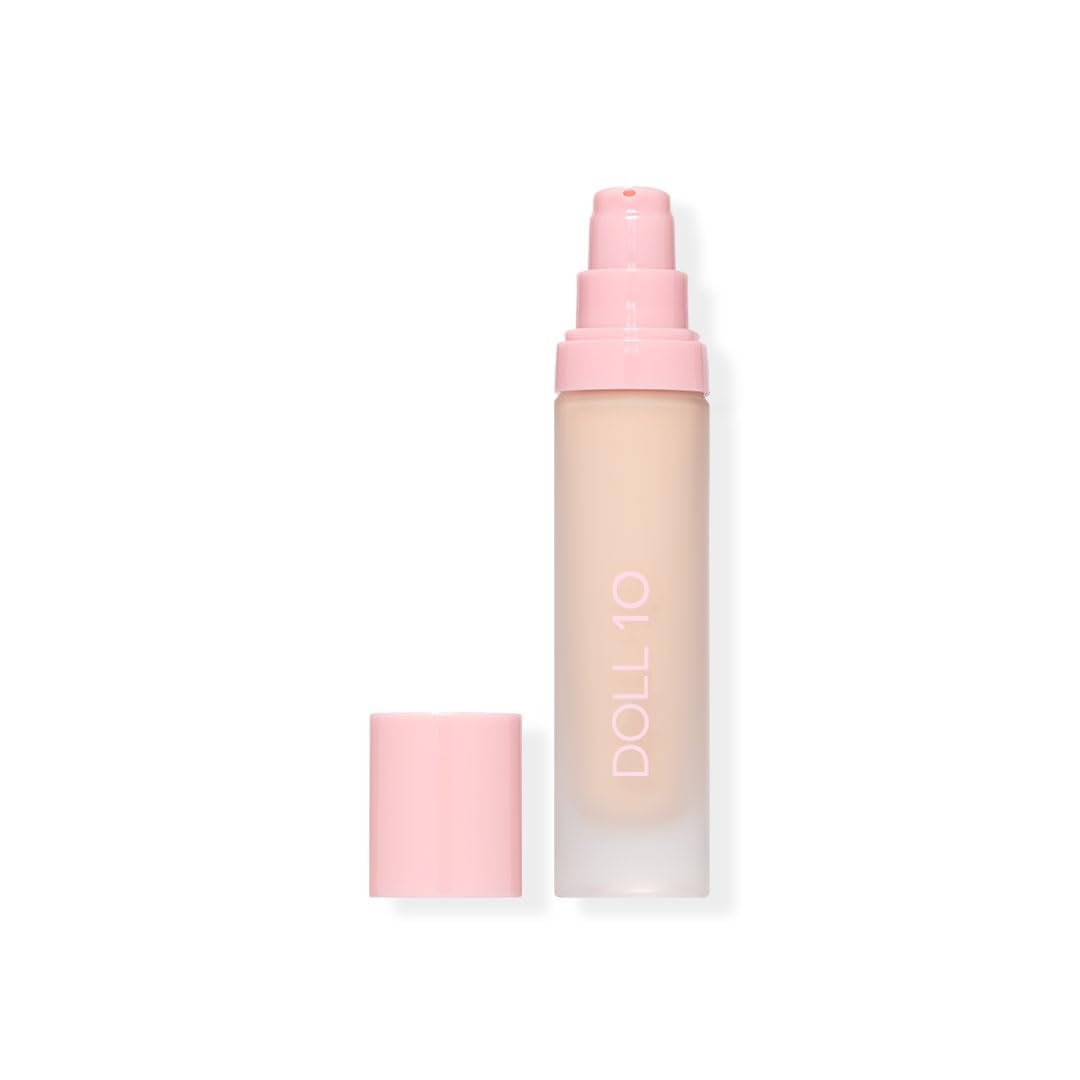 DOLL 10 NO T.C.E This Covers Everything Super Coverage Serum Makeup with Peptides (Fair, One Size)