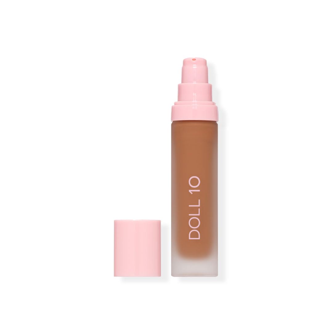 DOLL 10 NO. T.C.E This Covers Everything Super Coverage Serum Makeup with Peptides – Deep/Rich, One Size