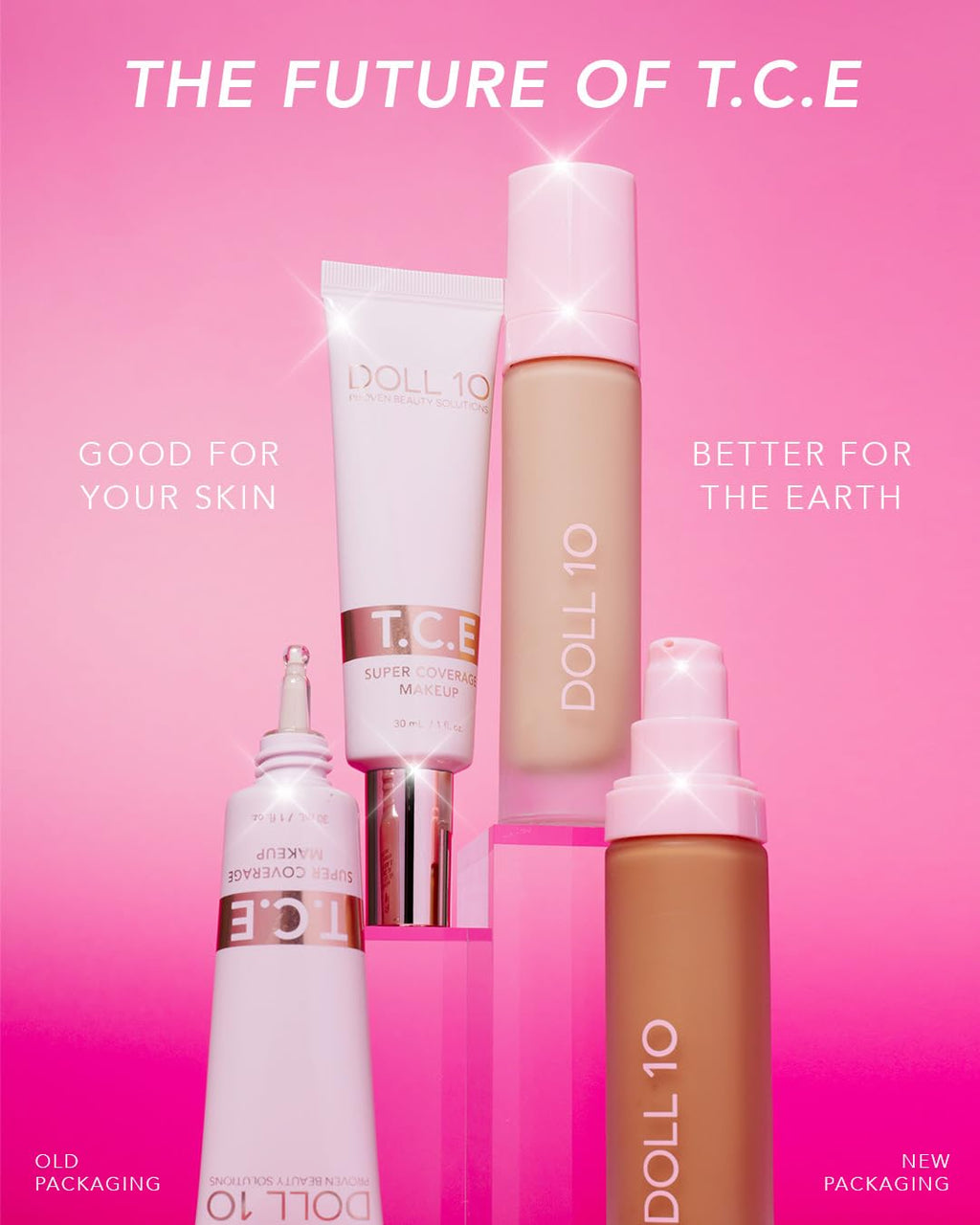 DOLL 10 NO. T.C.E This Covers Everything Super Coverage Serum Makeup with Peptides – Deep/Rich, One Size