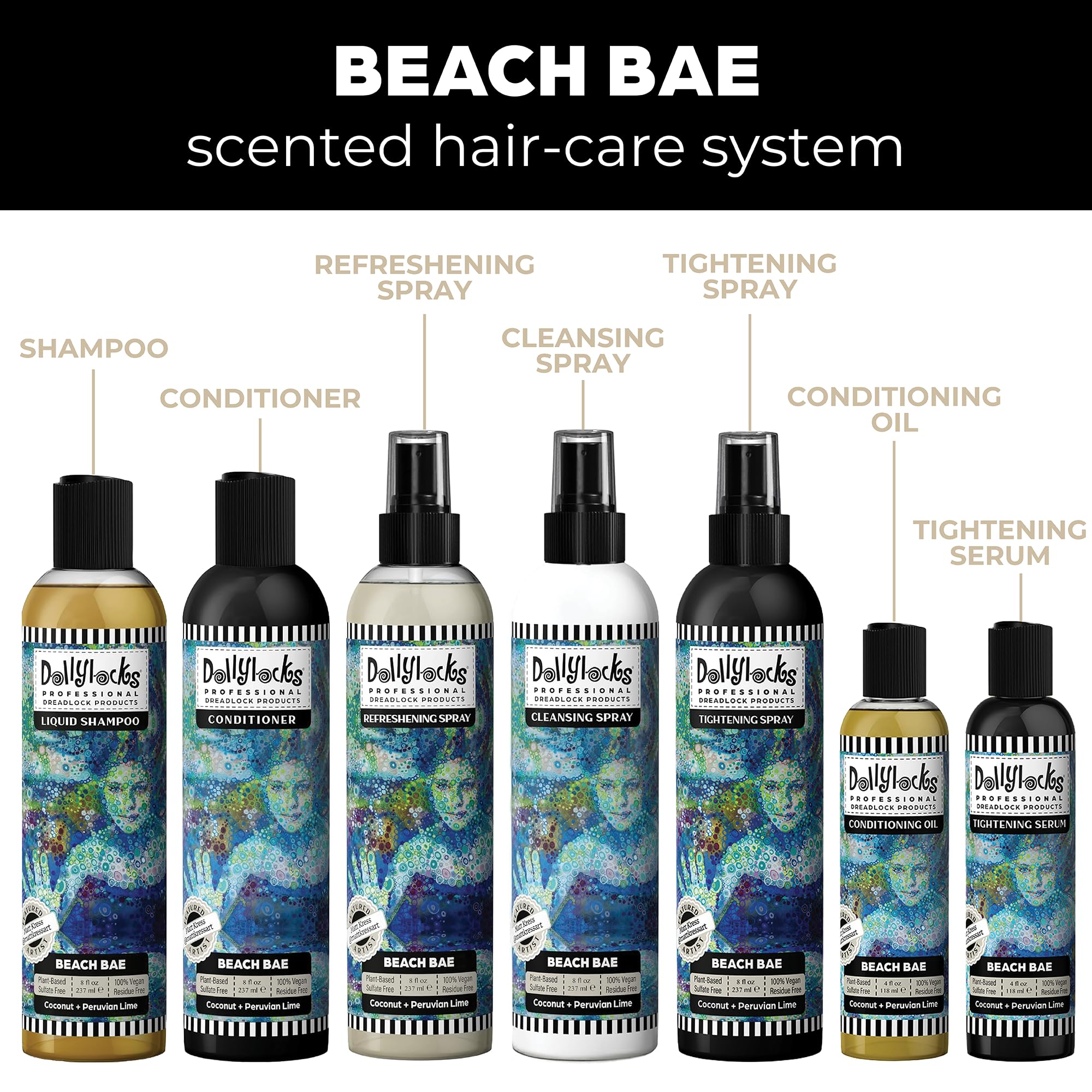 Dollylocks Sea Salt Texture Spray – Coconut Lime | Plant-Based, Residue-Free for Locs