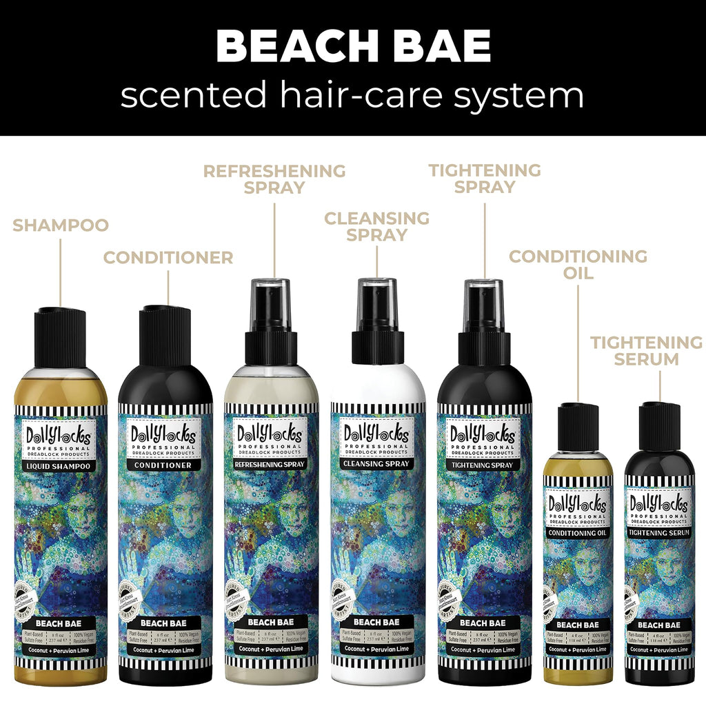 Dollylocks Claifying Liquid Shampoo Coconut Lime | Paraben-Free, Plant-Based, Vegan, Residue-Free Loc Care | All Hair Types | 8oz