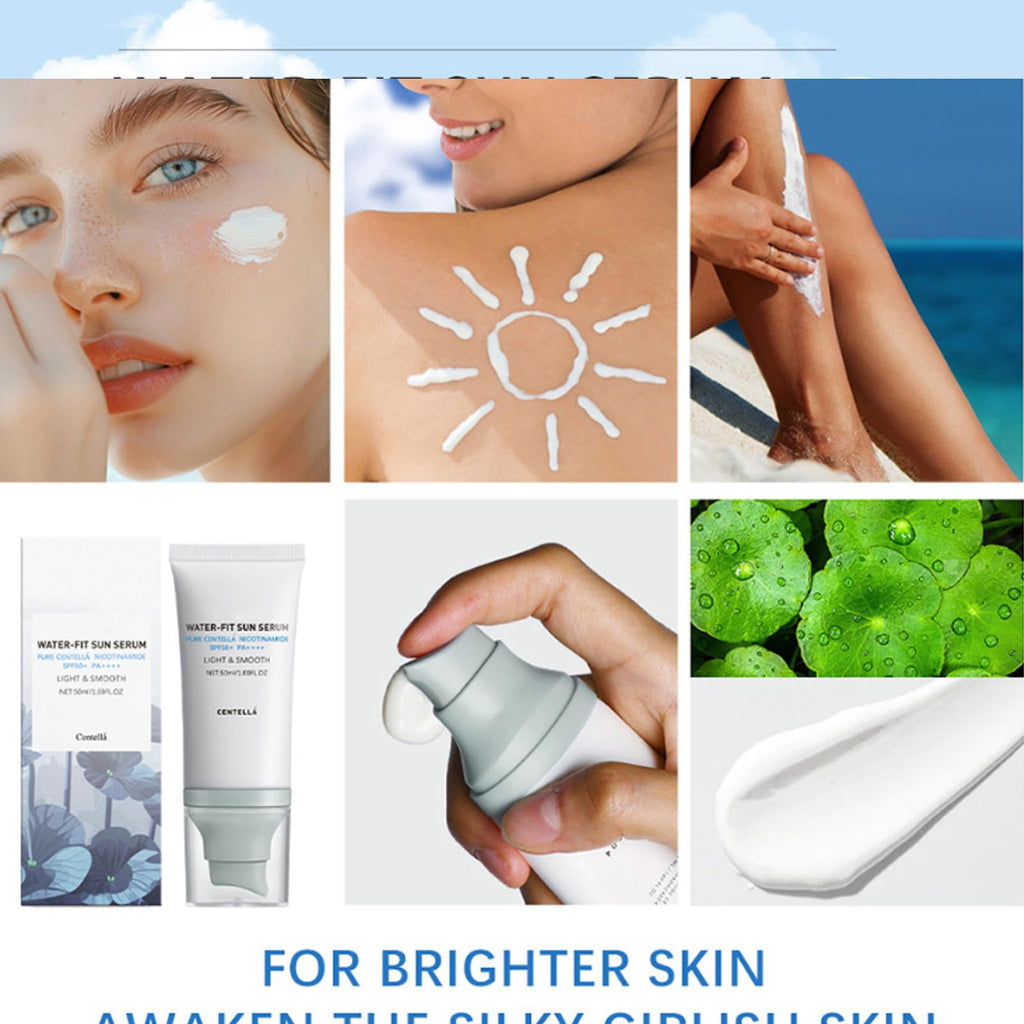 Domality 2PCS Centella Sunscreen SPF 50 – No White Cast, Lightweight Hydration for Face & Body