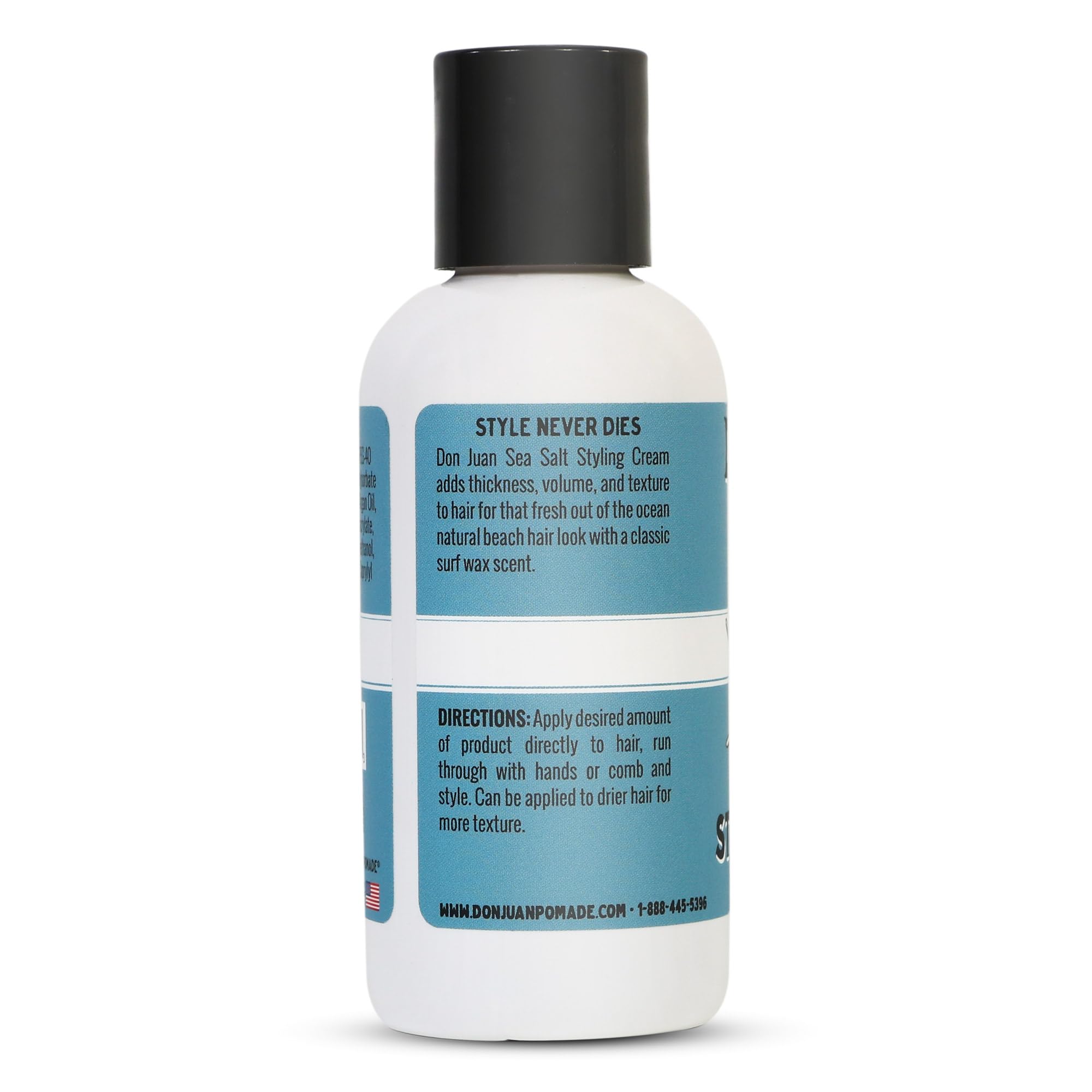Don Juan Sea Salt Hair Styling Cream – Light Hold, Volume and Texture | 4 fl oz