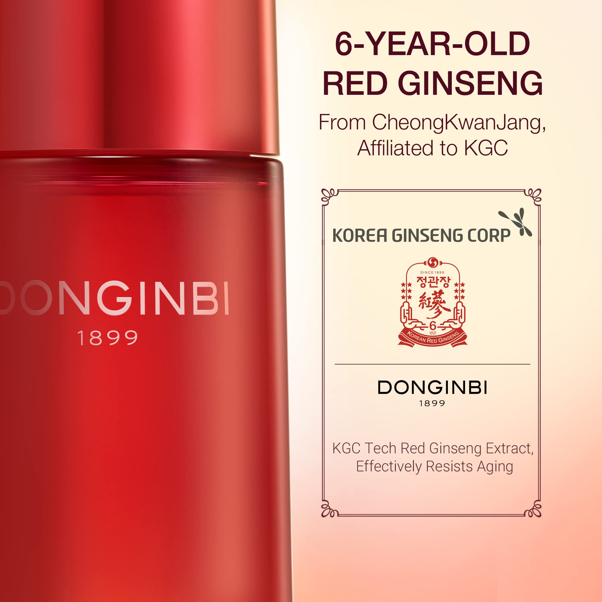 Donginbi Red Ginseng Essential Skin Care Set – Firming Moisturizer & Hydrating Toner