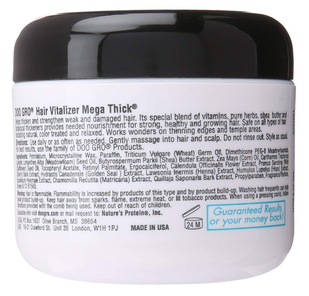 DOO GRO Medicated Hair Vitalizer Mega Thick Anti-Thinning Formula – 4 oz (Pack of 4)