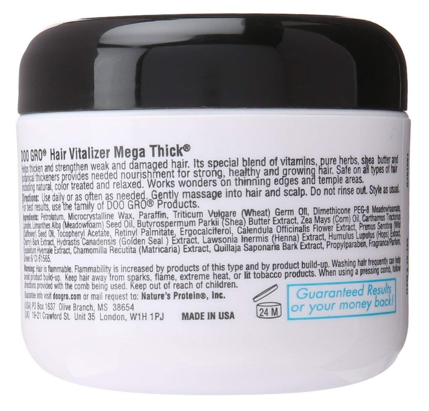 DOO GRO Medicated Hair Vitalizer Mega Thick Anti-Thinning Formula – 4 oz (Pack of 4)