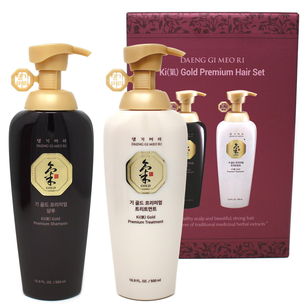 Daeng Gi Meo Ri Ki Gold Premium Shampoo + Treatment Set — Hair Growth Support & Deep Hydration | Doori Cosmetics